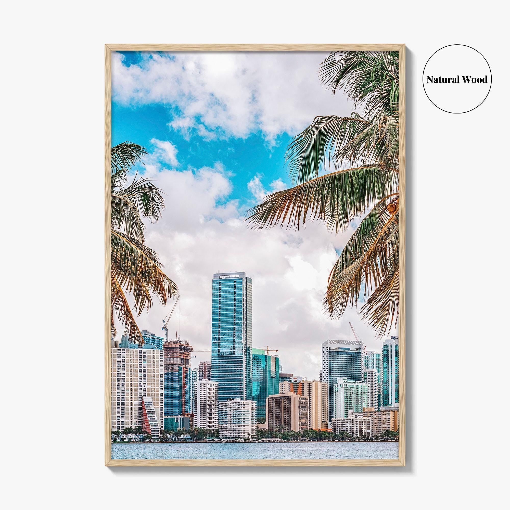Miami Skyline Fine Art Photo Print, Downtown Wall Poster, Florida USA