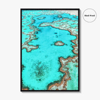Great Barrier Reef Fine Art Photo Print, Heart Reef Whitsundays Queensland Australia Poster