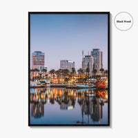 Long Beach Skyline Fine Art Photo Print, California USA, Wall Decor Poster