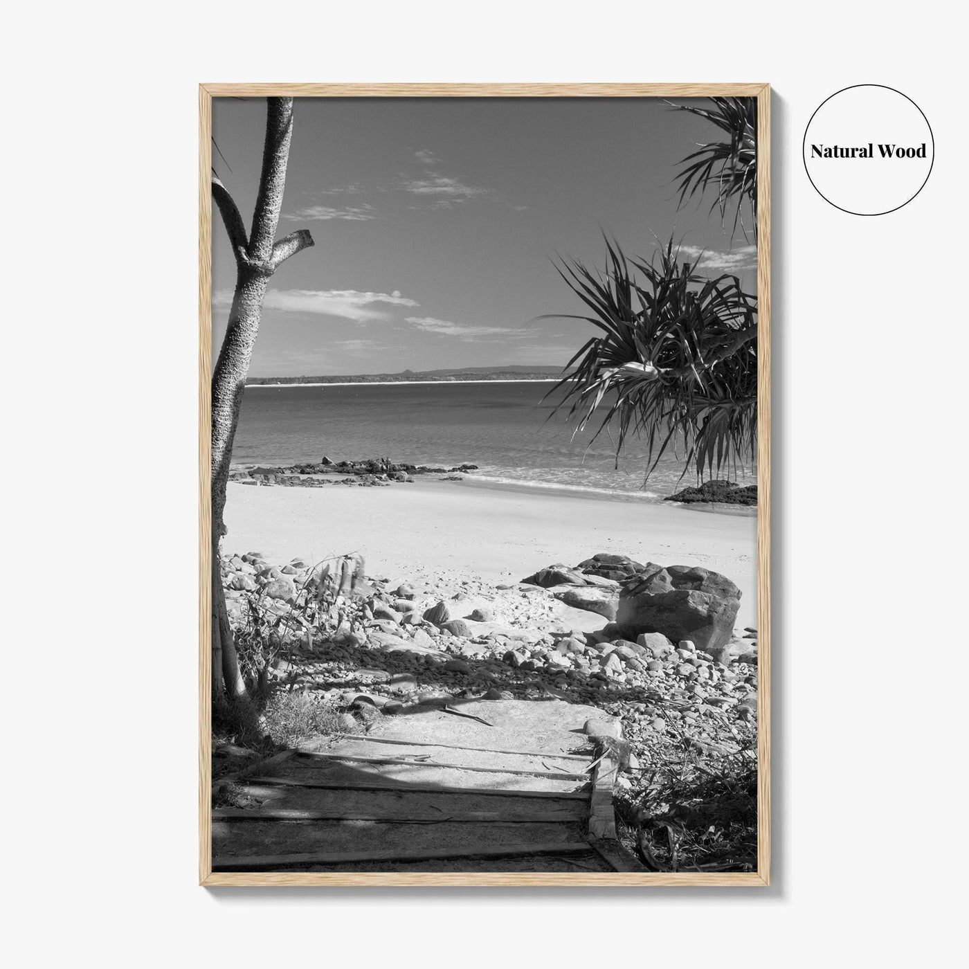 Noosa Heads Black and White Fine Art Photo Print, Sunshine Coast Australia Poster