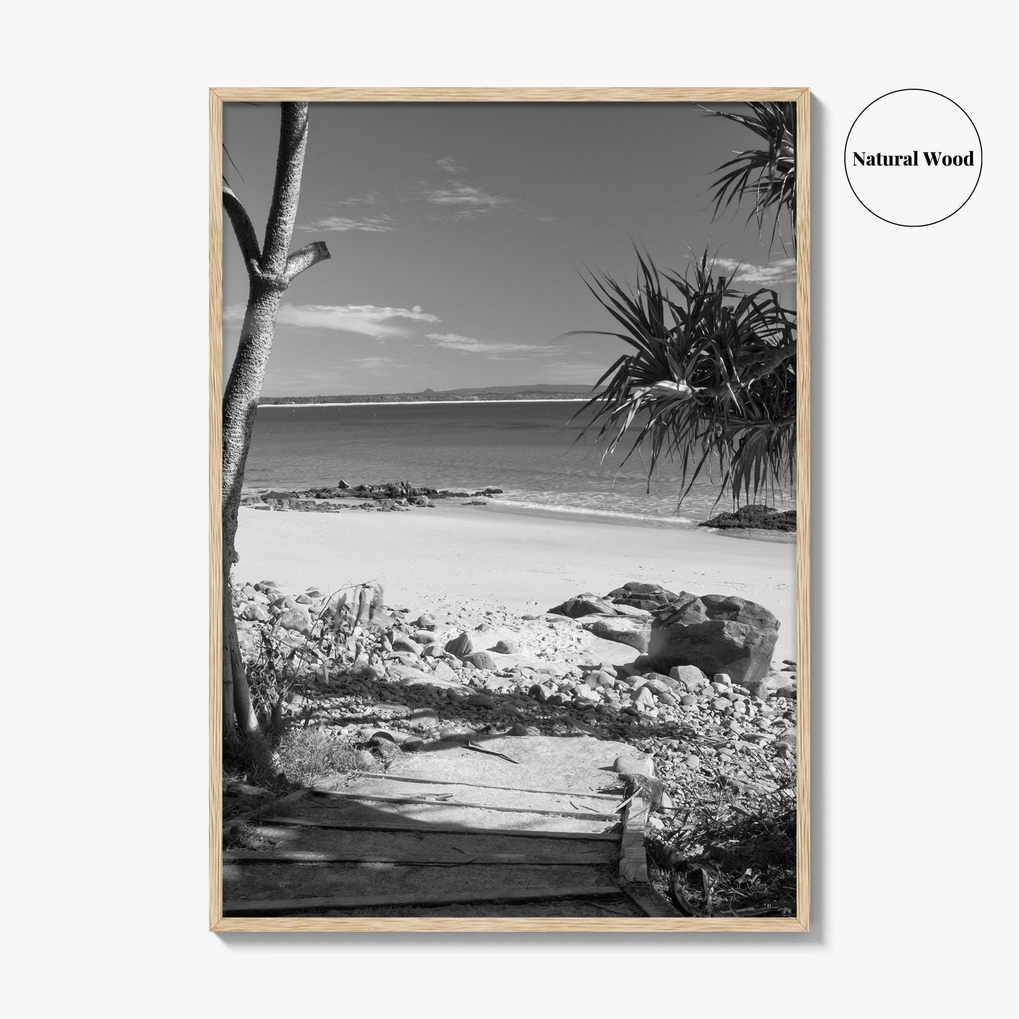 Noosa Heads Black and White Fine Art Photo Print, Sunshine Coast Australia Poster