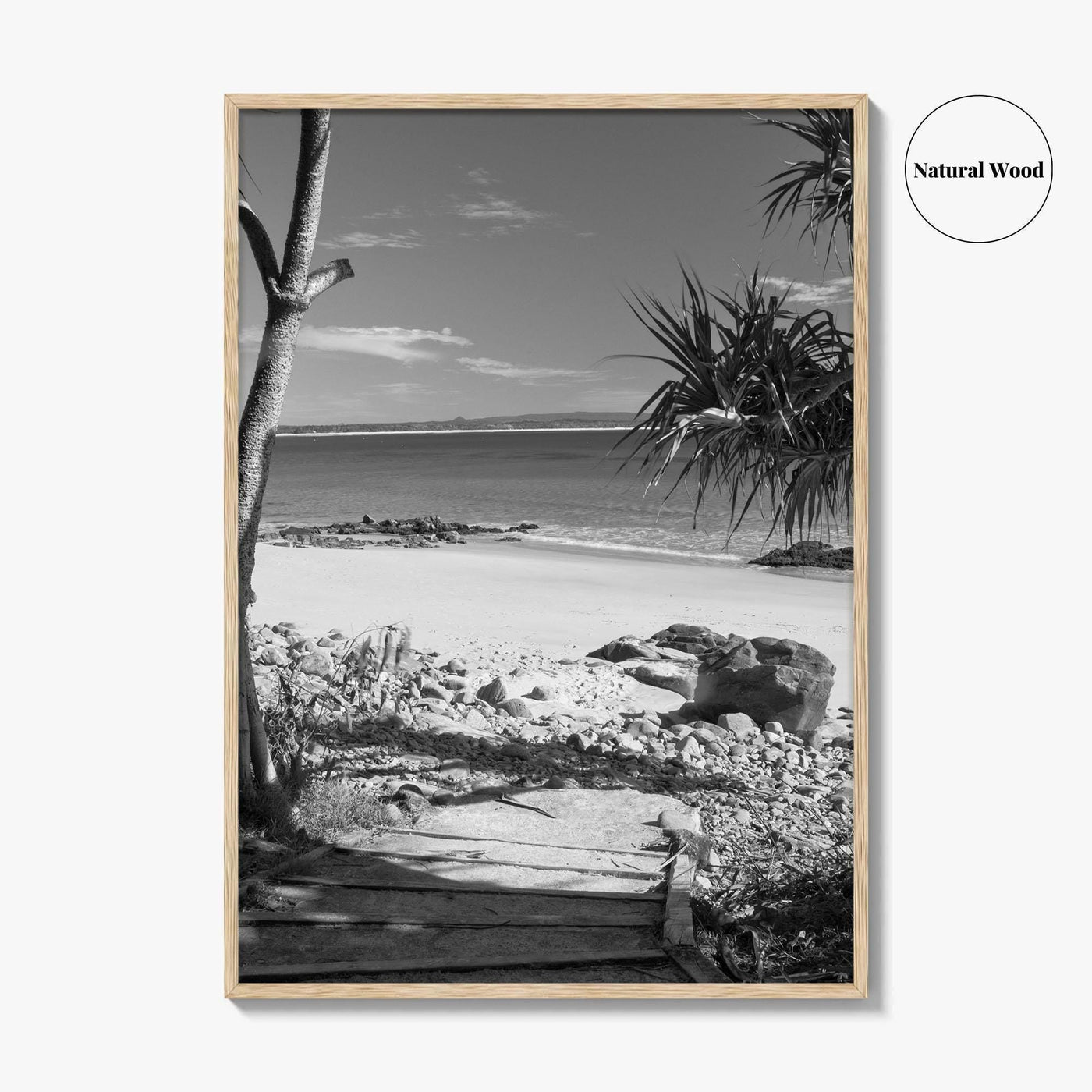 Noosa Heads Black and White Fine Art Photo Print, Sunshine Coast Australia Poster