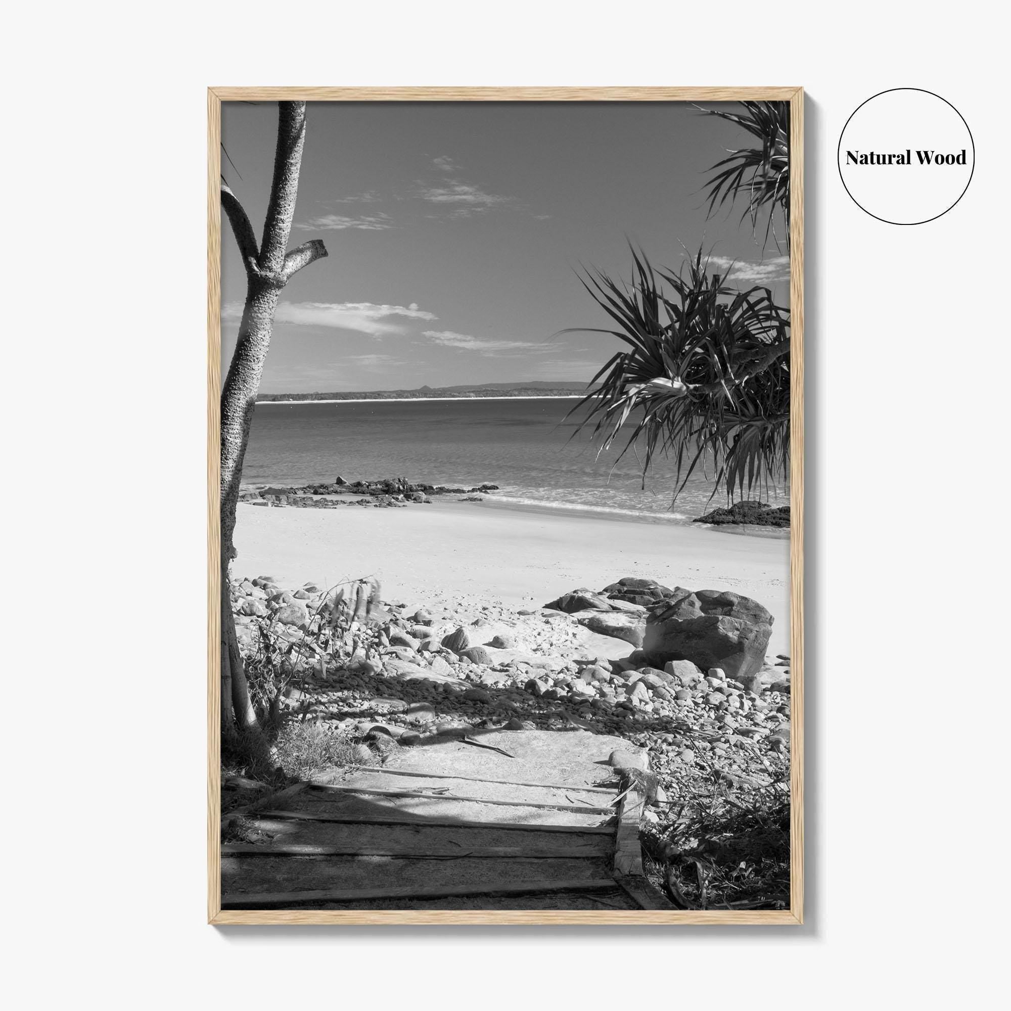 Noosa Heads Black and White Fine Art Photo Print, Sunshine Coast Australia Poster