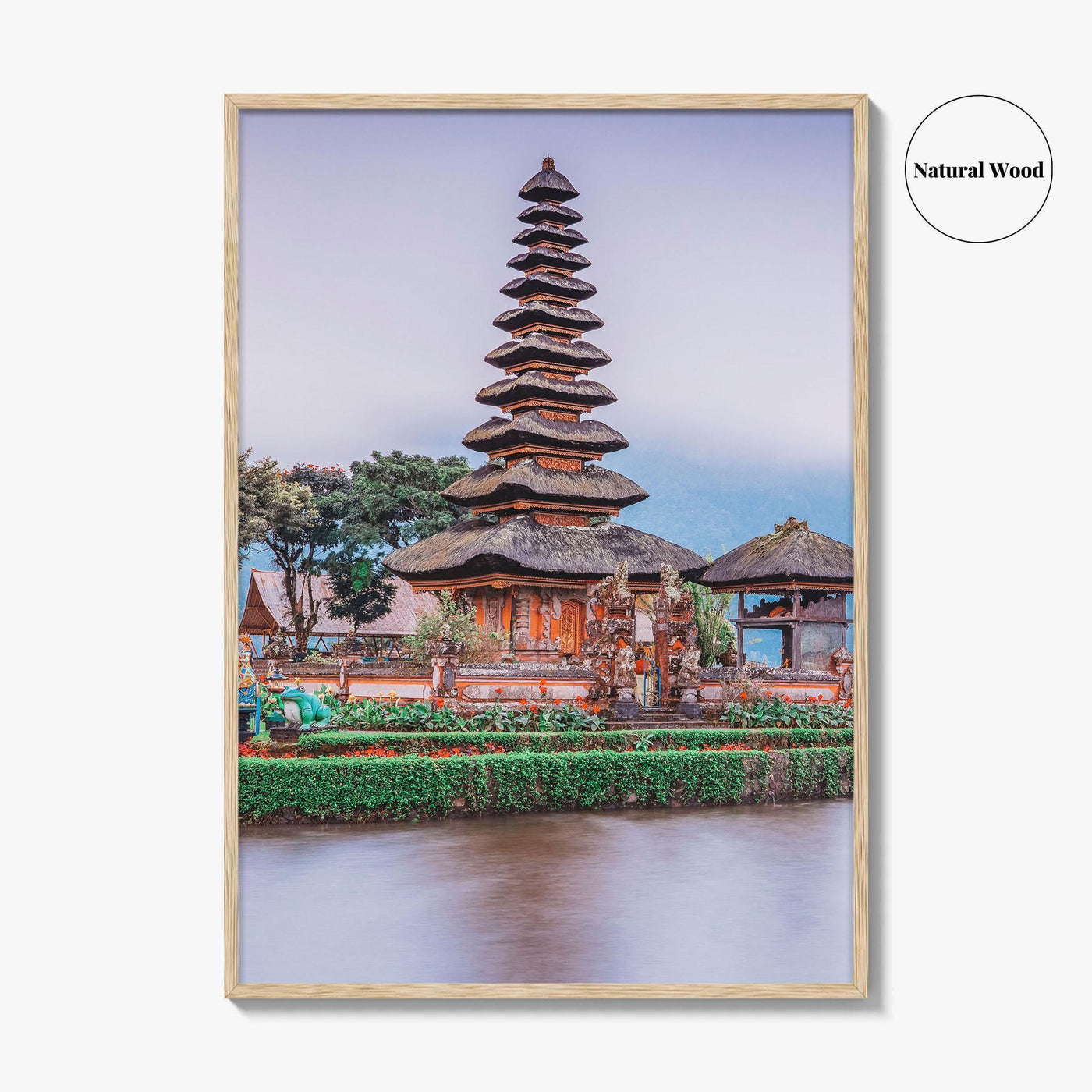 Bali Fine Art Photo Print, Ulun Danu Bratan Temple, Bratan Lake Indonesia Poster