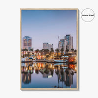 Long Beach Skyline Fine Art Photo Print, California USA, Wall Decor Poster
