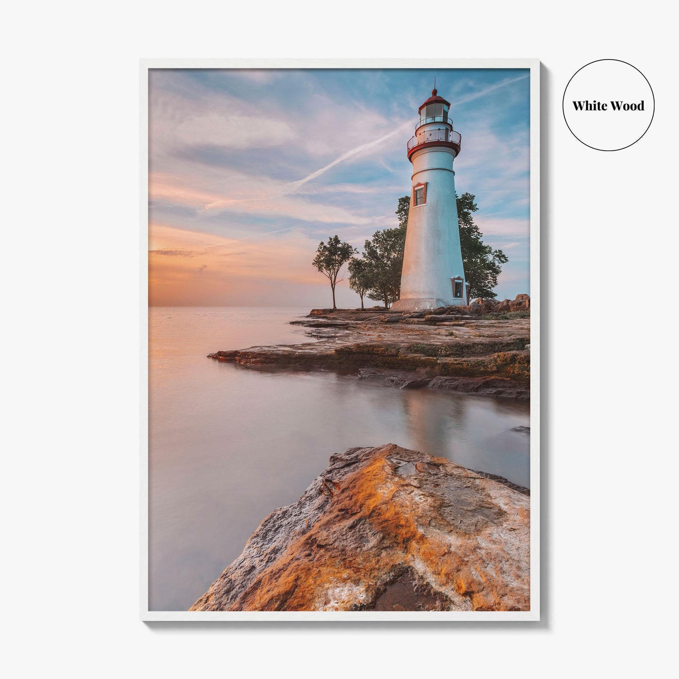 Marblehead Lighthouse Fine Art Photo Print, Lake Erie, Ohio USA, Wall Decor Poster