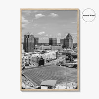 Greensboro Skyline Black and White Fine Art Photo Print, Downtown NC Poster, USA