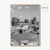 Greensboro Skyline Black and White Fine Art Photo Print, Downtown NC Poster, USA