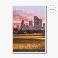 Houston Skyline Fine Art Photo Print, Texas USA Poster, Downtown Wall Decor