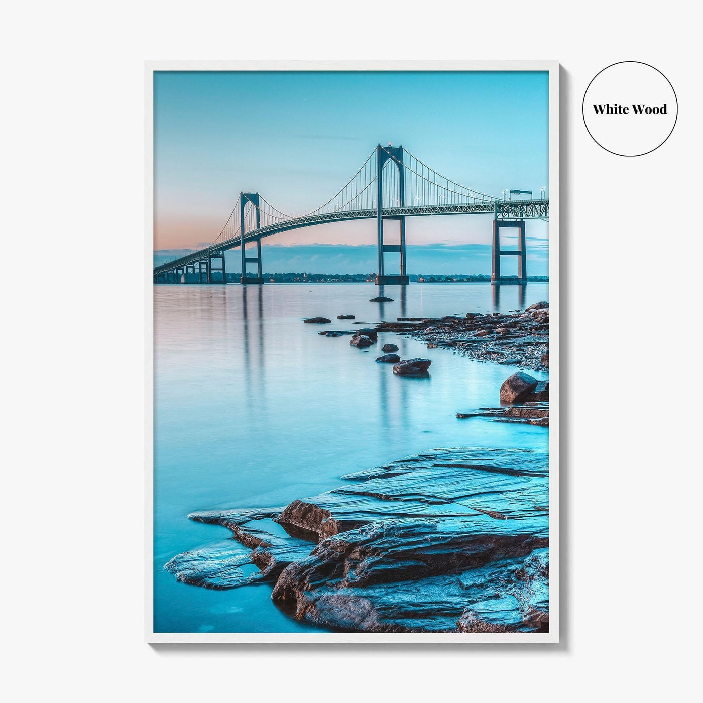 Newport Bridge Fine Art Photo Print, Newport Rhode Island Wall Decor, Jamestown USA