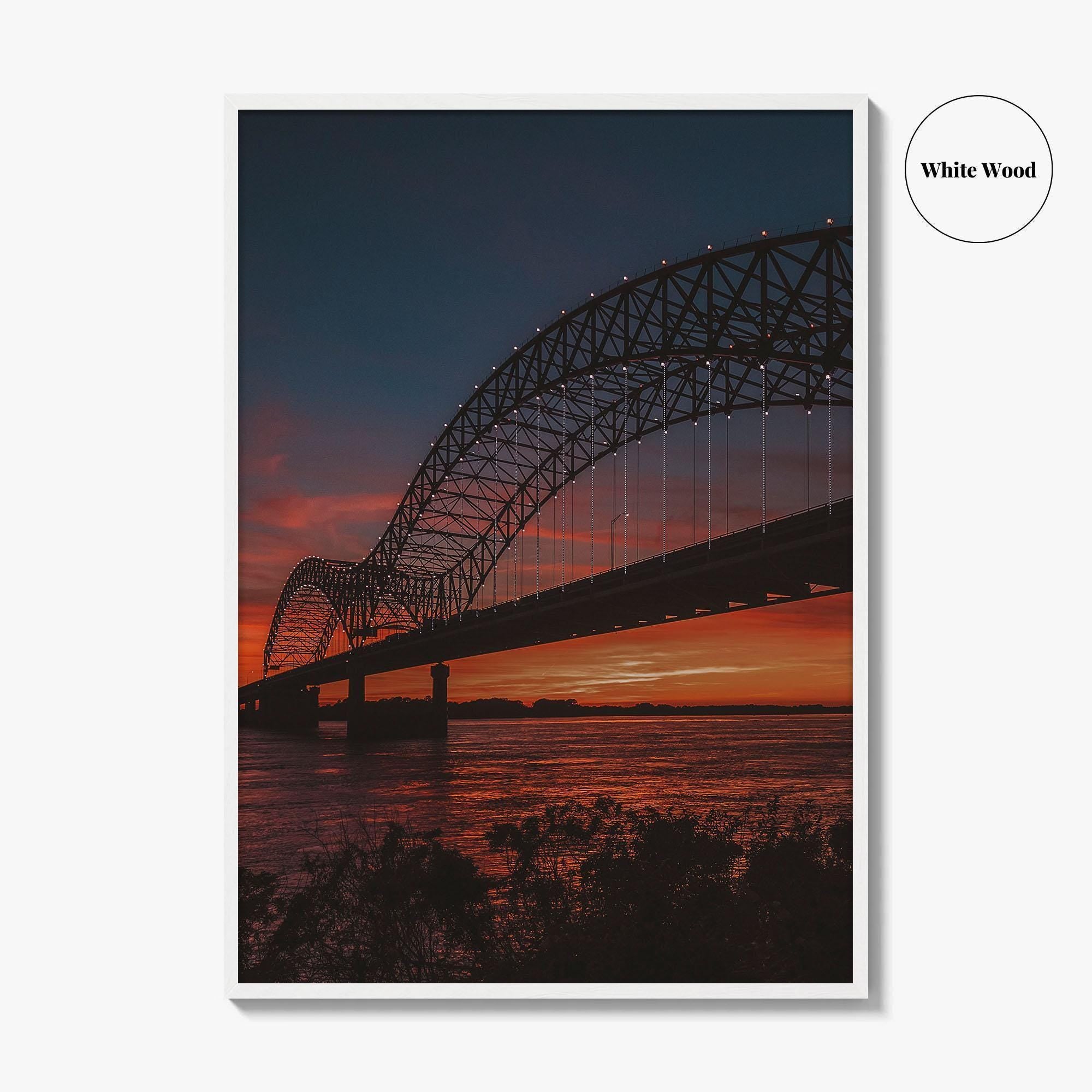 Memphis Fine Art Photo Print, Hernando de Soto Bridge, Tennessee, Wall Art Poster