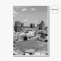 Greensboro Skyline Black and White Fine Art Photo Print, Downtown NC Poster, USA