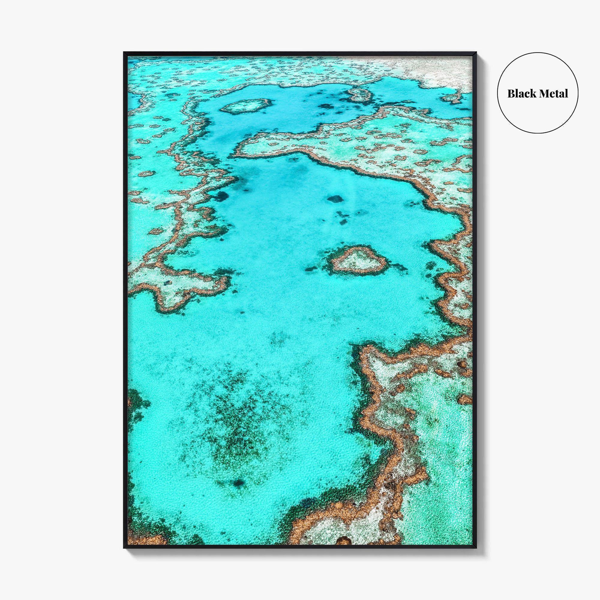 Great Barrier Reef Fine Art Photo Print, Heart Reef Whitsundays Queensland Australia Poster