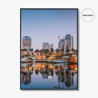 Long Beach Skyline Fine Art Photo Print, California USA, Wall Decor Poster