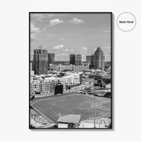Greensboro Skyline Black and White Fine Art Photo Print, Downtown NC Poster, USA