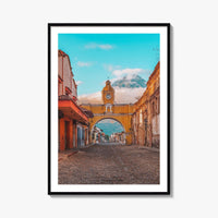 Antigua Guatemala Fine Art Photo Print, Santa Catalina Arch, Agua Volcano Poster