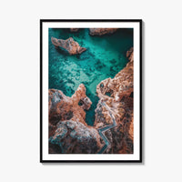 Algarve Portugal Fine Art Photo Print, Coastline Cliffs Ocean, Stairway To Sea, Poster