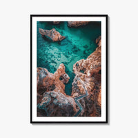 Algarve Portugal Fine Art Photo Print, Coastline Cliffs Ocean, Stairway To Sea, Poster