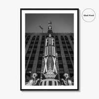 Detroit Black and White Fine Art Photo Print, Fox Theatre, Michigan USA, Poster