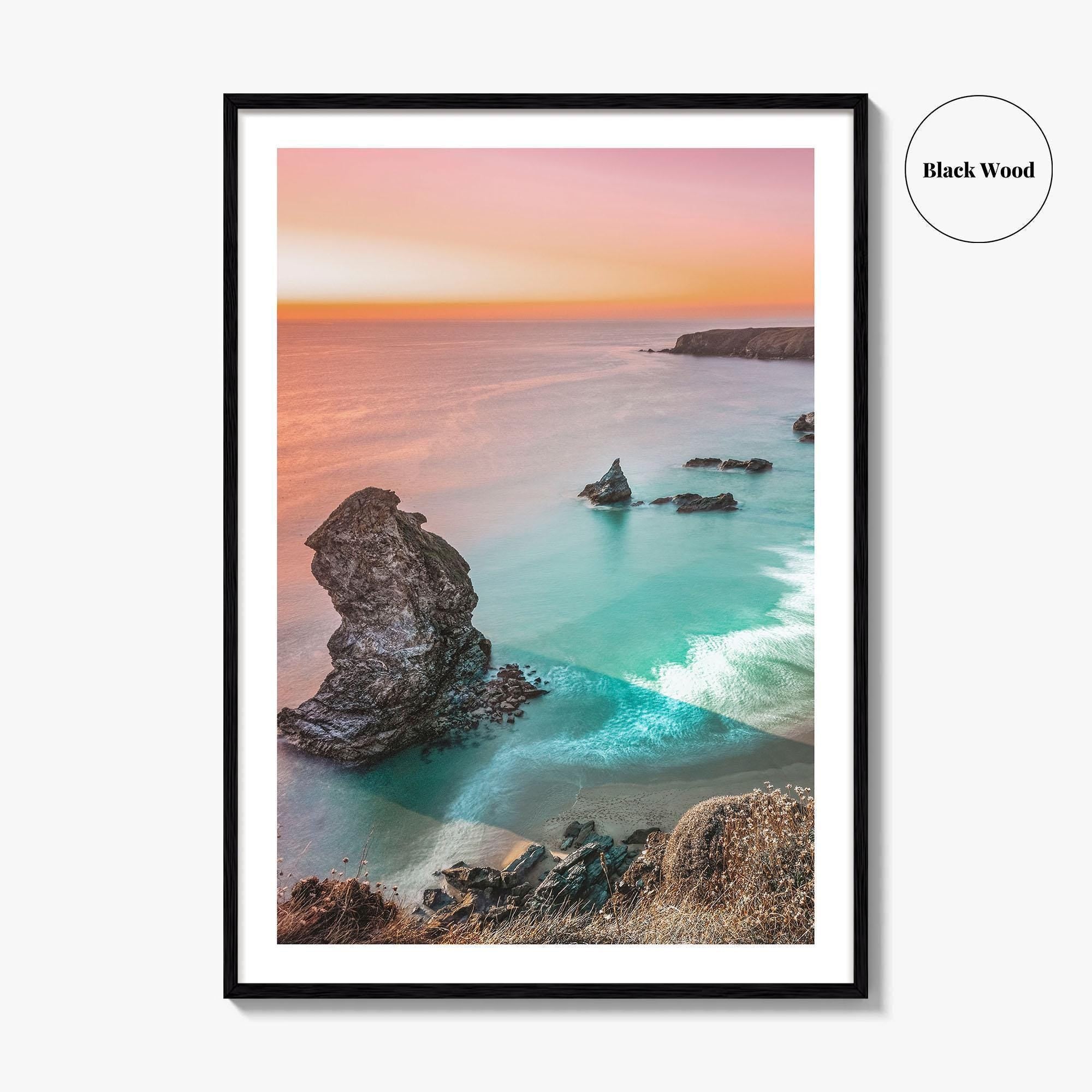 Bedruthan Steps Fine Art Photo Print, Carnewas, Cornwall England, Seascape Poster, Padstow, Newquay