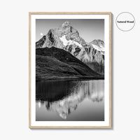 Bachalpsee Black and White Fine Art Photo Print, Bachalp Lake, Grindelwald, Switzerland Poster