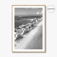 Cancun Black and White Fine Art Photo Print, Quintana Roo Mexico Caribbean Poster
