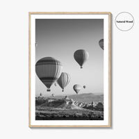 Cappadocia Black and White Fine Art Photo Print, Turkey Goreme Poster