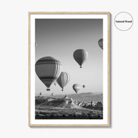 Cappadocia Black and White Fine Art Photo Print, Turkey Goreme Poster