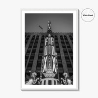 Detroit Black and White Fine Art Photo Print, Fox Theatre, Michigan USA, Poster