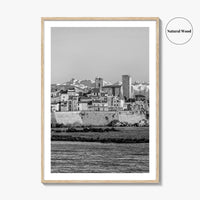 Antibes Black and White Fine Art Photo Print, French Riviera Coastline, France Poster