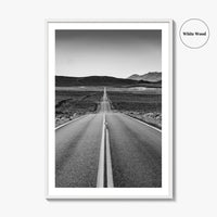 California Black and White Fine Art Photo Print, Route 66, USA Wall Decor Poster