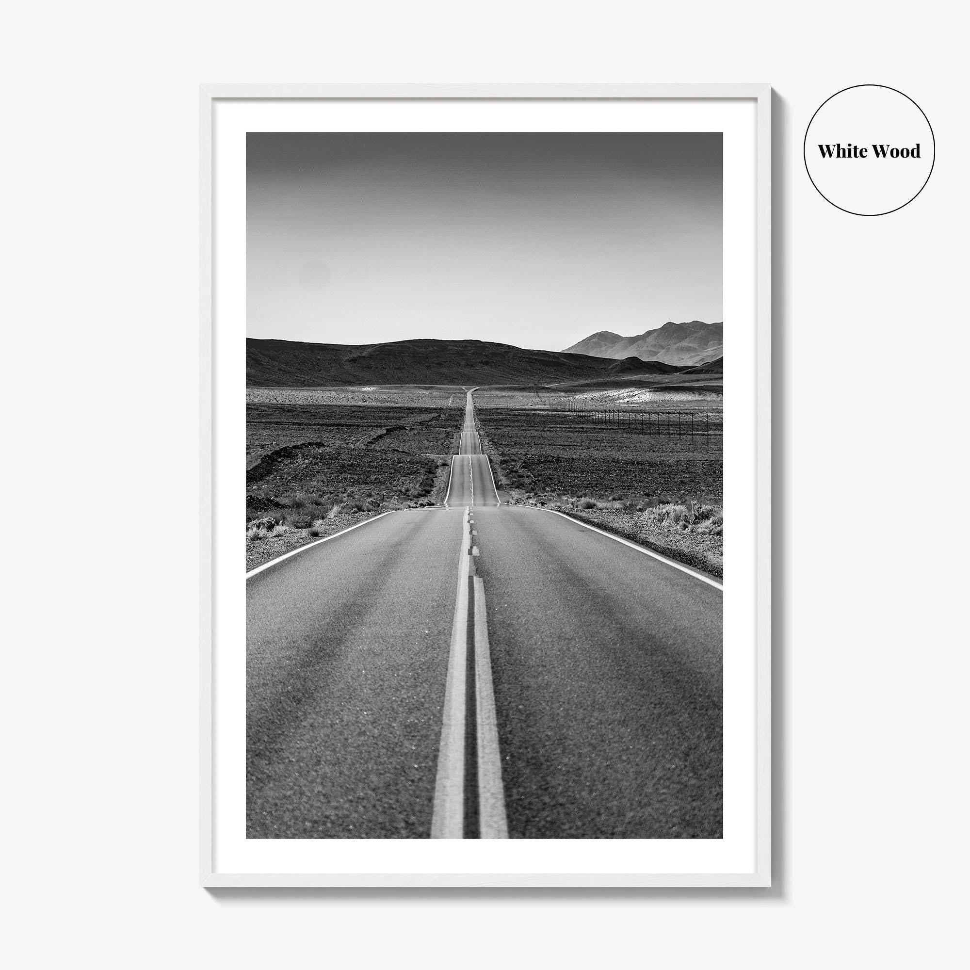 California Black and White Fine Art Photo Print, Route 66, USA Wall Decor Poster