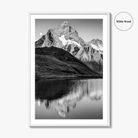 Bachalpsee Black and White Fine Art Photo Print, Bachalp Lake, Grindelwald, Switzerland Poster