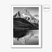 Bachalpsee Black and White Fine Art Photo Print, Bachalp Lake, Grindelwald, Switzerland Poster
