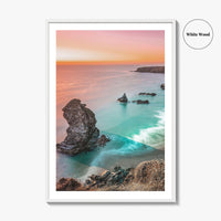 Bedruthan Steps Fine Art Photo Print, Carnewas, Cornwall England, Seascape Poster, Padstow, Newquay