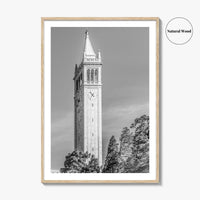 Berkeley Black and White Fine Art Photo Print, Sather Tower Campanile, UC Berkeley, California