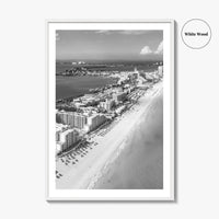 Cancun Black and White Fine Art Photo Print, Quintana Roo Mexico Caribbean Poster