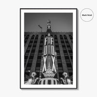 Detroit Black and White Fine Art Photo Print, Fox Theatre, Michigan USA, Poster