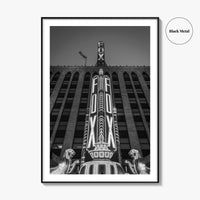 Detroit Black and White Fine Art Photo Print, Fox Theatre, Michigan USA, Poster