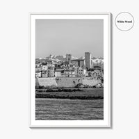 Antibes Black and White Fine Art Photo Print, French Riviera Coastline, France Poster