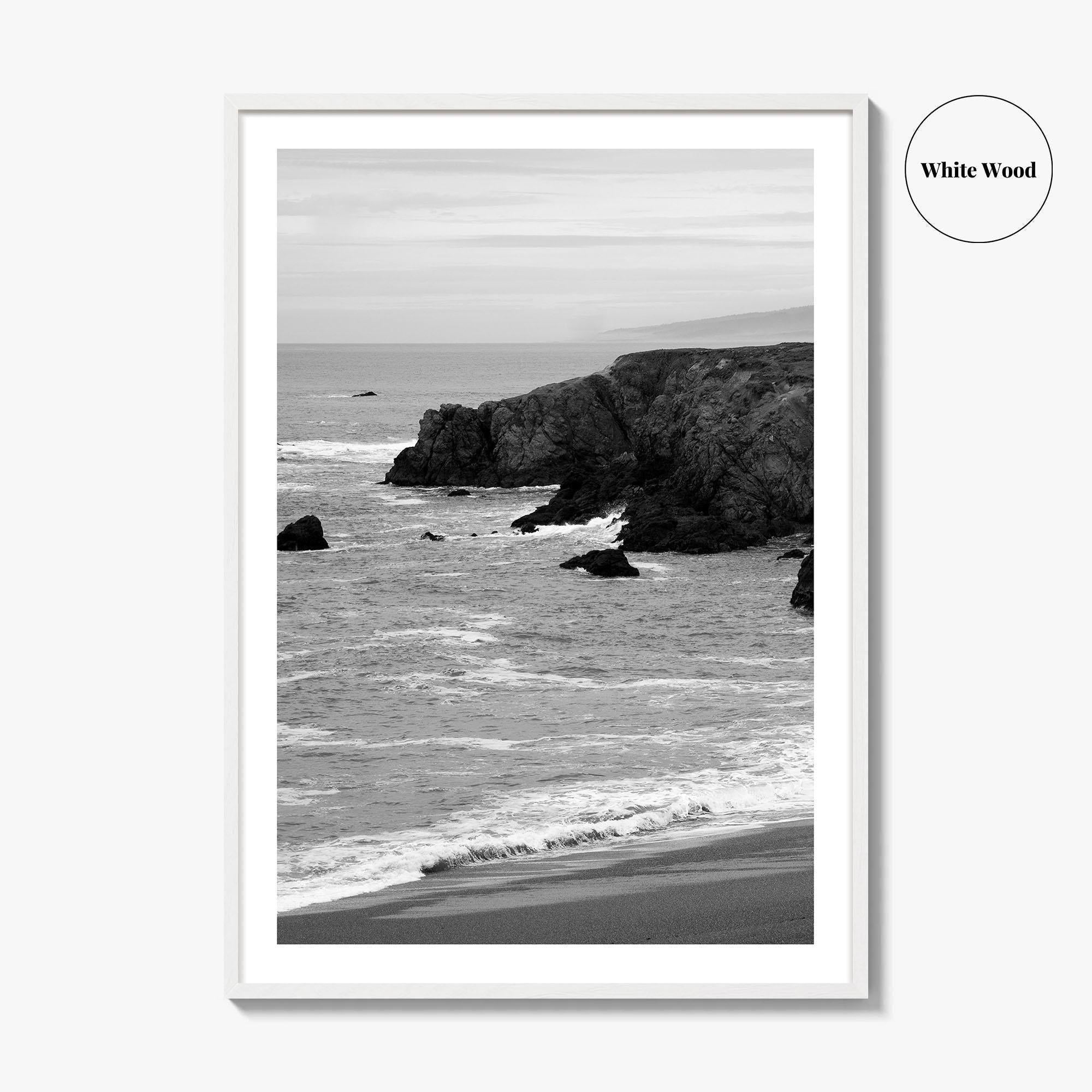 Bodega Bay Black and White Fine Art Photo Print, Sonoma Coast California Poster