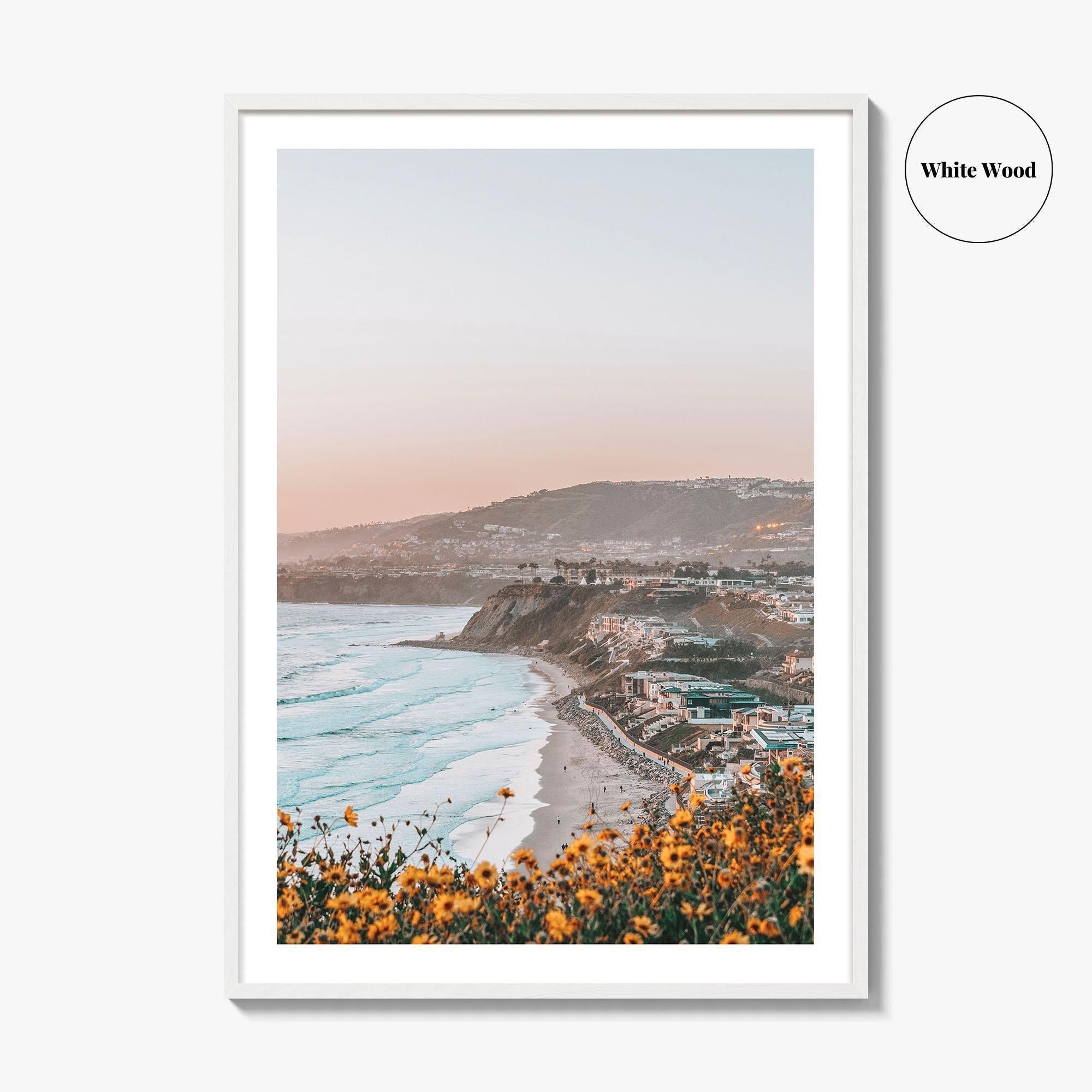 Dana Point Yellow Fine Art Photo Print, Strand Beach, Orange County California Poster, USA