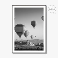 Cappadocia Black and White Fine Art Photo Print, Turkey Goreme Poster