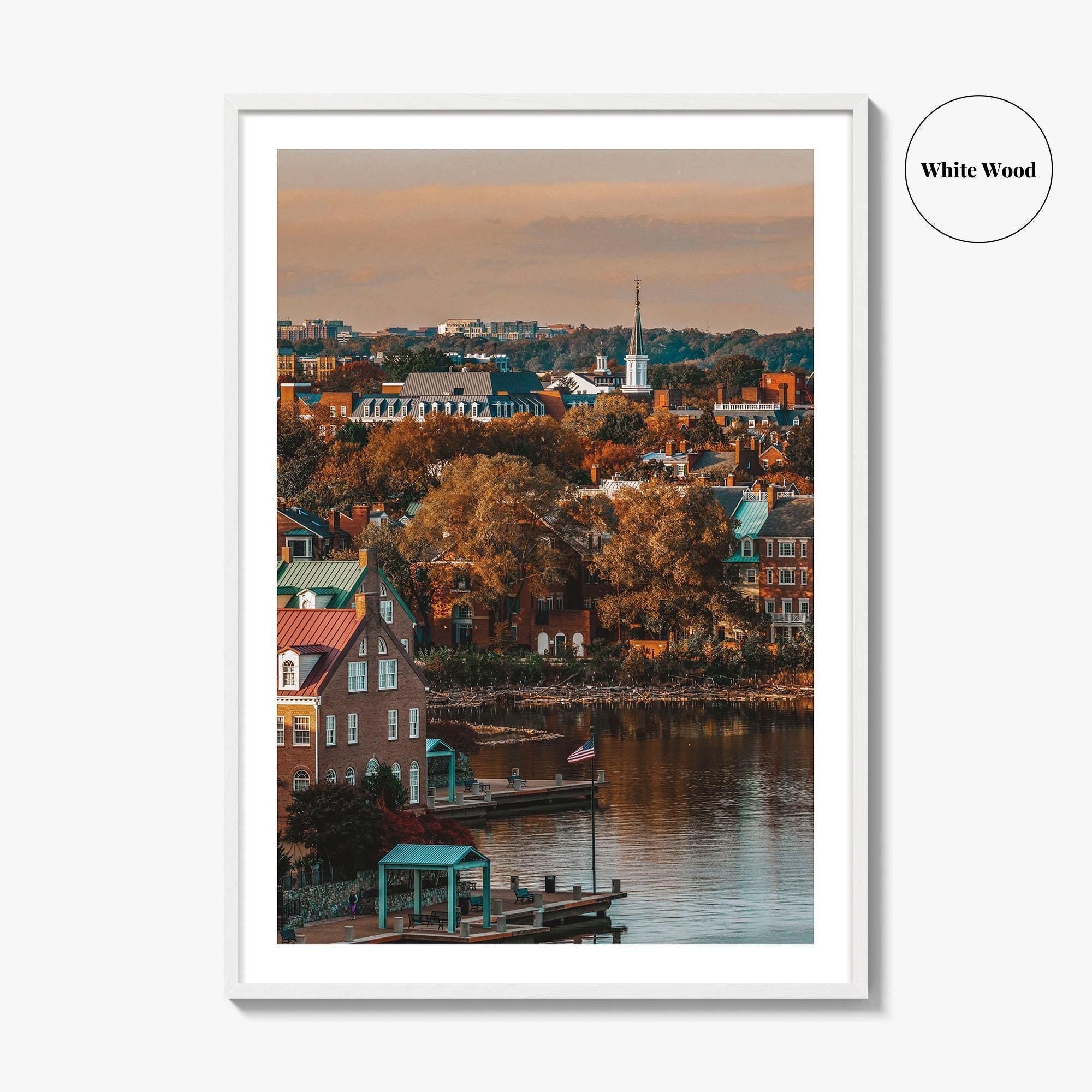 Alexandria Virginia Fine Art Photo Print, Potomac River Waterfront, Wall Decor Poster USA