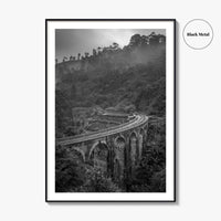 Ella Nine Black and White Fine Art Photo Print, Sri Lanka Demodara Poster