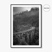 Ella Nine Black and White Fine Art Photo Print, Sri Lanka Demodara Poster