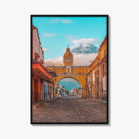 Antigua Guatemala Fine Art Photo Print, Santa Catalina Arch, Agua Volcano Poster