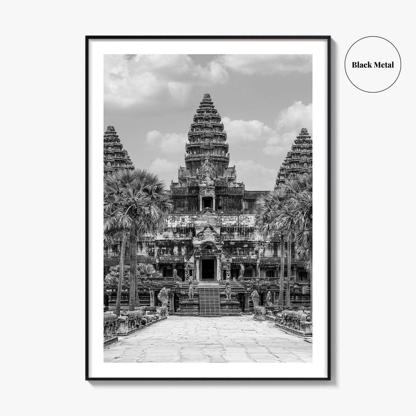 Angkor Wat Black and White Fine Art Photo Print, Siem Reap Cambodia Temple Poster