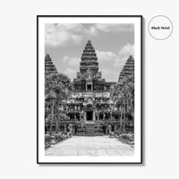 Angkor Wat Black and White Fine Art Photo Print, Siem Reap Cambodia Temple Poster