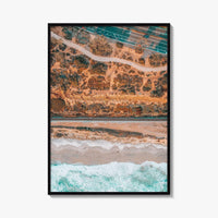 Del Mar Fine Art Photo Print, San Diego, California, Pacific Ocean Cliffs, Beach, Railroad